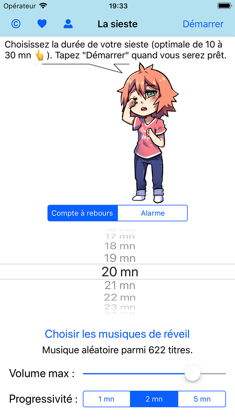 La sieste - r&eacute;gler la dur&eacute;e