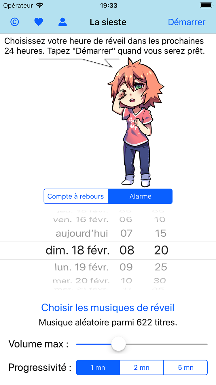 La sieste - r&eacute;gler l'heure